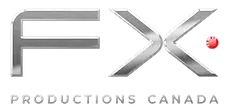 FX Productions Canada FX Productions Canada logo in metallic letters with a red maple leaf symbol, and "PRODUCTIONS CANADA" below, represents a leading Toronto video production company. Toronto Video Production Company