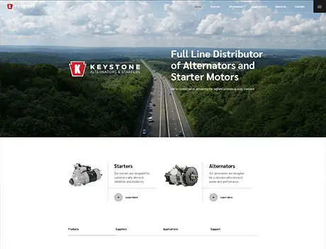 FX Productions Canada A highway winds through a forested area under a partly cloudy sky. The website displays FX Productions Canada’s logo and highlights alternators and starter motors distribution. Toronto Video Production Company